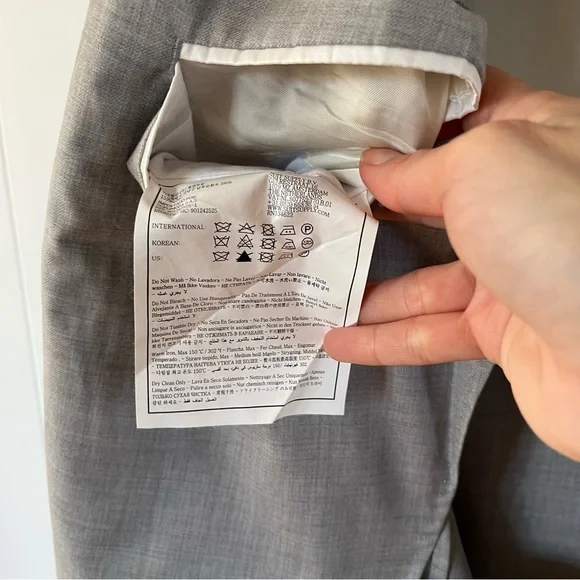 Suitsupply Light Grey Blazer Jacket Havana S140s Wool Carlo Barbera Italy Slim - Picture 13 of 15